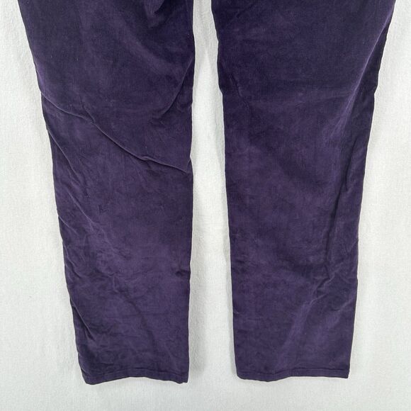 Jag Jeans Womens 14W Corduroy Straight Purple Preppy Pull On *See Measurements - Picture 6 of 13